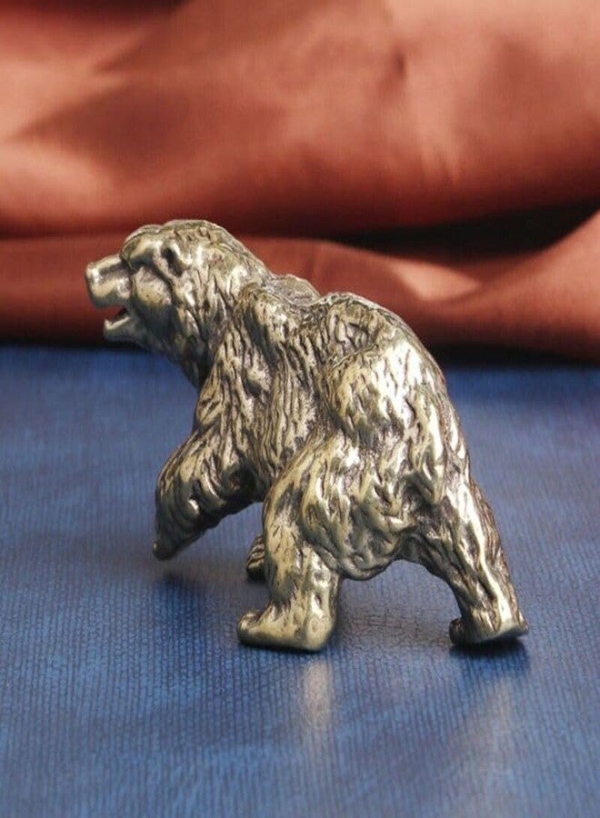 UCCKEYI Solid Brass Bear Figurine Statue Animal Figurines Toy House Desktop Decoration Imitate Antique Metal Insect Jewelry - Image 3